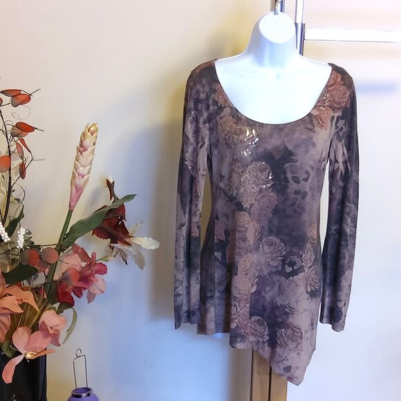 NWOT brina & em Women's Floral Graphic Tee Shirts Crewneck Trendy Spring Clothes - Picture 2 of 6